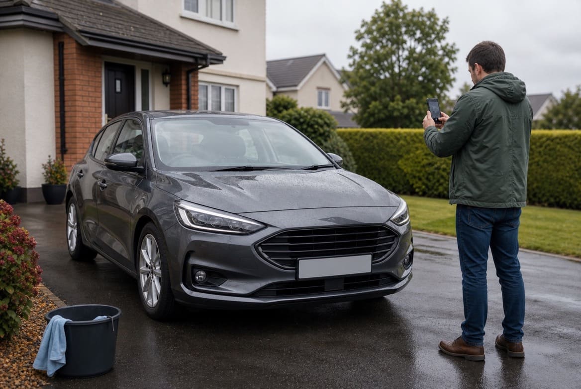 Editorial illustration for selling a car in Ireland